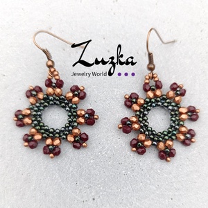 Őszi lógós  fülbevaló - ékszer - fülbevaló - lógó fülbevaló - Meska.hu