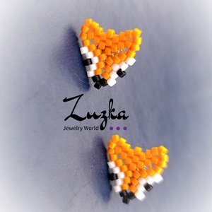 Mini rókás bedugós fülbevaló - ékszer - fülbevaló - pötty fülbevaló - Meska.hu