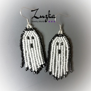 Szellemes fülbevaló - ékszer - fülbevaló - lógó fülbevaló - Meska.hu