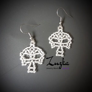 Foszforeszkáló koponya füli - ékszer - fülbevaló - lógó fülbevaló - Meska.hu