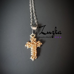 Mini keresztes nyaklánc - ékszer - nyaklánc - medálos nyaklánc - Meska.hu