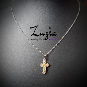 Mini keresztes nyaklánc - ékszer - nyaklánc - medálos nyaklánc - Meska.hu