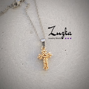 Mini keresztes nyaklánc - ékszer - nyaklánc - medálos nyaklánc - Meska.hu