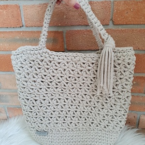 Rella shopper egyedi stílusú horgolt táska - Meska.hu
