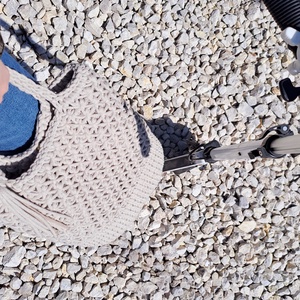 Rella shopper egyedi stílusú horgolt táska - táska & tok - kézitáska & válltáska - nagy pakolós táska - Meska.hu