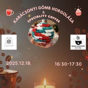 12.18. KÁVÉ és HORGOLÁS Karácsonyi gömb horgolása a BAB Kávézóban WORKSHOP - Meska.hu