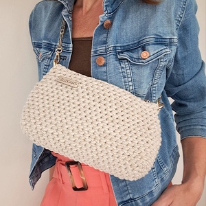 Élise minimal válltáska/crossbody/kézi táska, Táska & Tok, Kézitáska & válltáska, Válltáska, Horgolás, MESKA