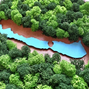 BALATON zuzmókép, falikép 38 cm - otthon & életmód - dekoráció - fali és függő dekoráció - zuzmókép, mohakép - Meska.hu