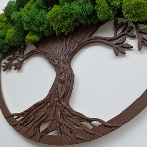 Életfa erezett- valódi izlandi zuzmóval - otthon & életmód - dekoráció - fali és függő dekoráció - zuzmókép, mohakép - Meska.hu