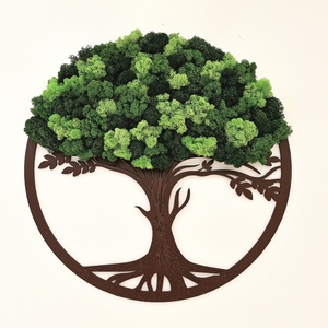 Életfa erezett- valódi izlandi zuzmóval - otthon & életmód - dekoráció - fali és függő dekoráció - zuzmókép, mohakép - Meska.hu