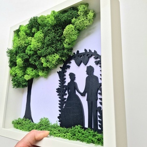 Lombos fa szerelmes párral - zuzmókép - otthon & életmód - dekoráció - fali és függő dekoráció - zuzmókép, mohakép - Meska.hu