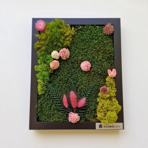 Tavaszi mohakép rózsaszín virágokkal - Meska.hu