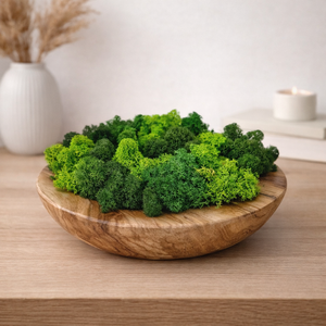  Nagy fatál asztali dísz többszínű zuzmóval 30 cm - zuzmódísz, zuzmótál, mohatál, Otthon & Életmód, Dekoráció, Asztal és polc dekoráció, Zuzmódekoráció, Mohadekoráció, Mindenmás, MESKA