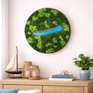 BALATON zuzmókép, falikép 45 cm , Otthon & Életmód, Dekoráció, Fali és függő dekoráció, Zuzmókép, Mohakép, , MESKA