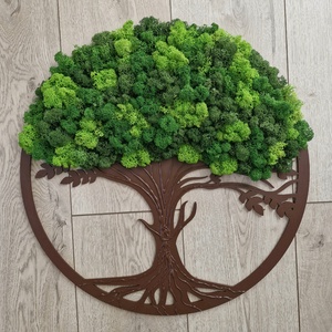 Zuzmós életfa erezett 50 cm - valódi izlandi zuzmóval - otthon & életmód - dekoráció - fali és függő dekoráció - zuzmókép, mohakép - Meska.hu