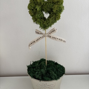 Kézzel készített zuzmó dekor- Szív zuzmófa  - otthon & életmód - dekoráció - asztal és polc dekoráció - zuzmódekoráció, mohadekoráció - Meska.hu