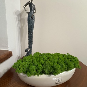 Izlandi zuzmó modern kaspóban  - otthon & életmód - dekoráció - asztal és polc dekoráció - zuzmódekoráció, mohadekoráció - Meska.hu