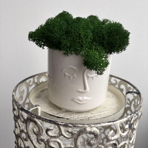 Izlandi zuzmó -fej - kaspóban , Otthon & Életmód, Dekoráció, Asztal és polc dekoráció, Zuzmódekoráció, Mohadekoráció, Mindenmás, Virágkötés, MESKA