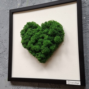 Szív Zuzmókép - otthon & életmód - dekoráció - fali és függő dekoráció - zuzmókép, mohakép - Meska.hu