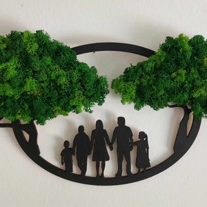 Életfa családdal , Otthon & Életmód, Dekoráció, Fali és függő dekoráció, Zuzmókép, Mohakép, , MESKA