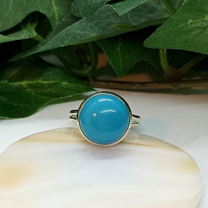 Türkiz howlit ásvány kaboson gyűrű  - ékszer - gyűrű - statement gyűrű - Meska.hu