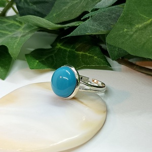 Türkiz howlit ásvány kaboson gyűrű  - ékszer - gyűrű - statement gyűrű - Meska.hu