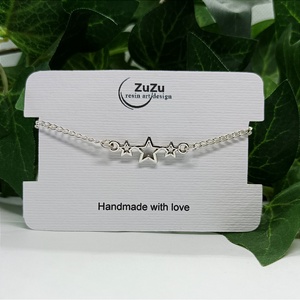 Csillag medálos bokalánc - ékszer - lábdísz és testékszer - bokalánc - Meska.hu