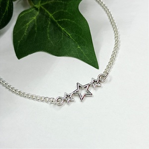 Csillag medálos bokalánc - ékszer - lábdísz és testékszer - bokalánc - Meska.hu