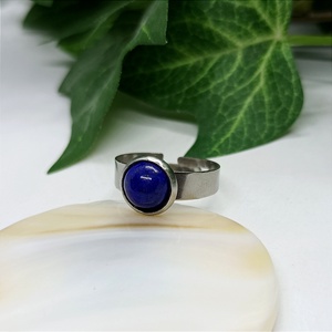 Lapis Lazuli ásvány kaboson gyűrű  - ékszer - gyűrű - statement gyűrű - Meska.hu