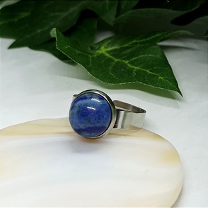 Lapis Lazuli ásvány kaboson gyűrű  - ékszer - gyűrű - statement gyűrű - Meska.hu