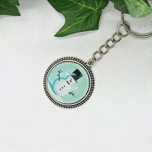 Hóember medálos kulcstartó - táska & tok - kulcstartó & táskadísz - kulcstartó - Meska.hu