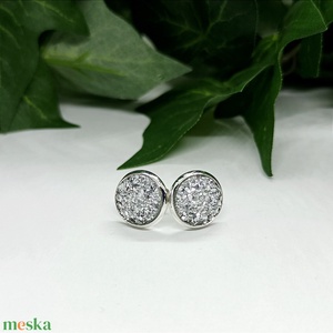 Pink-mályva-ezüst színkavalkád pötty fülbevalók - ékszer - fülbevaló - pötty fülbevaló - Meska.hu