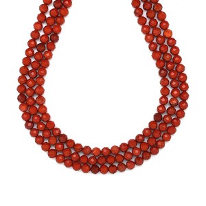 Jáspis vörös fazettált golyó 4-5mm� ékszerkészítő alapanyag (füzér), Kellékek & szerszámok, Ásvány alapanyag, Ásványfüzér, , MESKA