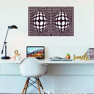 Geometrikus 3 dimenziós körök falikép fából, Otthon & Életmód, Dekoráció, Fali és függő dekoráció, Falra akasztható dekor, , MESKA