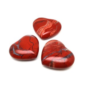 Jáspis szív vörös és fehér 4-5cm, Kellékek & szerszámok, Ásvány alapanyag, Ásvány figura, , MESKA