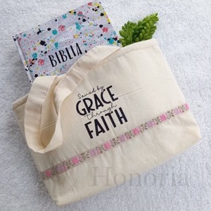 Saved by GRACE...-natúr-Biblia/könyv tartó,borító, Könyv & Zene, Könyvtok, , MESKA