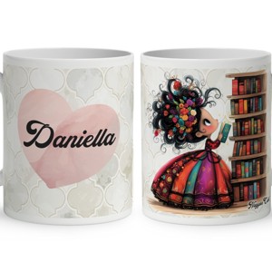 Névvel kérhető - Cuki könyv hercegnő mintás bögre, Otthon & Életmód, Konyhafelszerelés, tálalás, Tálalás, Bögre & Csésze, , MESKA