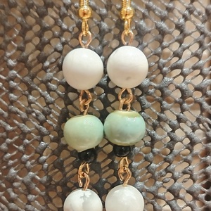 Lógós fülbevaló gyöngyökkel - ékszer - fülbevaló - lógó fülbevaló - Meska.hu Lógós fülbevaló gyöngyökkel - ékszer - fülbevaló - lógó fülbevaló - Meska.hu