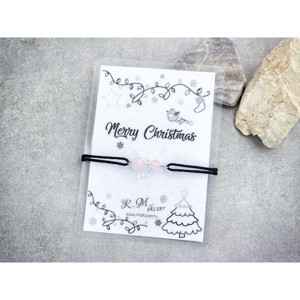 Merry Christmas rózsakvarc angyal karkötő, Ékszer, Karkötő, Karkötő medállal, , MESKA