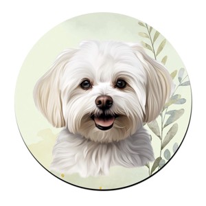 Máltai selyemkutya portré mintás bögre alátét, , , MESKA