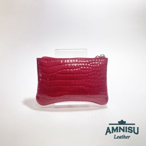 Piros lakk krokkómintás ívelt egy cipzáras kulcstartó C5008 - táska & tok - kulcstartó & táskadísz - kulcstartó - Meska.hu