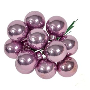 Üveggömb pick 2,5 cm - kristály lila - fényes 12 db, Kellékek & szerszámok, Dekorációs kellékek, Üveggömb pick, , MESKA