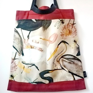 Bevásárlótáska, kócsagos, zsebes, Táska & Tok, Bevásárlás & Shopper táska, Shopper, textiltáska, szatyor, Varrás, MESKA