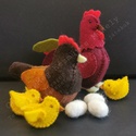 TYÚK KAKAS KISCSIBÉK TOJÁSOK 8 DB/SZETT TERMÉSZETES ANYAGOK GYAPJÚFILC GYAPJÚ EGYEDI NEMEZJÁTÉK EGYEDI FENNTARTHATÓ   - Meska.hu