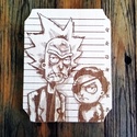 Rick és Morty portrés egyedi vágódeszka - Meska.hu