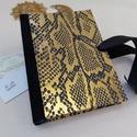 Snakeskin Black and Gold diary - Meska.hu