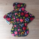 Fekete alapon virágok mosható betét 26cm - Meska.hu