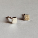 Kicsi négyszögletes ezüst fülbevaló. - Meska.hu