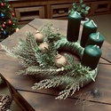 Zöld négygyertyás adventi koszorú - Meska.hu